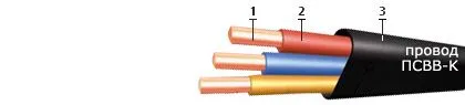 Кабель ПСВВ-К 2х6