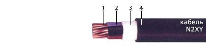 Кабель N2XY/FRZ 4х1,5(ож)-0,400 Кабель N2XY/FRZ 4х1,5(ож)-0,400